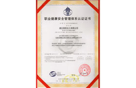 職業(yè)健康安全管理體系認(rèn)證證書(shū)